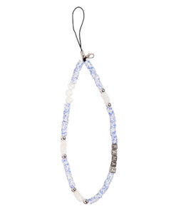 White And Blue - Custom Name Phone Charm