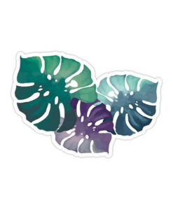 Rainbow Monstera 02 - Sticker
