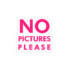 No Pictures Please - Sticker