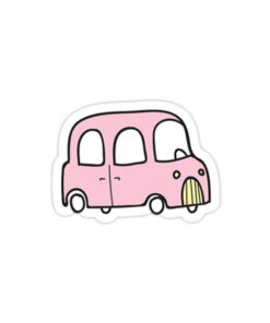 Pink Car - Sticker