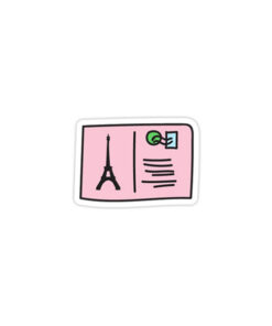 Pink Postal Card - Sticker