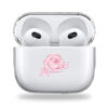 Pink Peony clear Airpods case