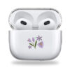 Purple Flower clear Airpods case