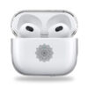 Black Flowers Mandala clear Airpods case