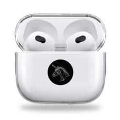 Black Unicorn clear Airpods case