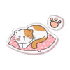 Pink cute cat and paw - Sticker
