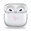 Light pink bowtie clear Airpods case
