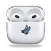 Flying blue butterfly clear Airpods case