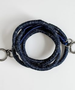 Handmade Cross-body Phone Straps - glitter navy blue
