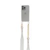 Handmade Cross-body Phone Straps - White leather