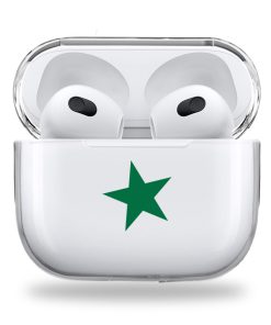 Green star clear Airpods case
