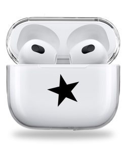 Black star clear Airpods case