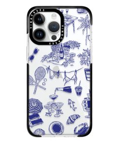 Blue picnic - impact iPhone case