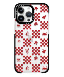 Red checkers - impact iPhone case