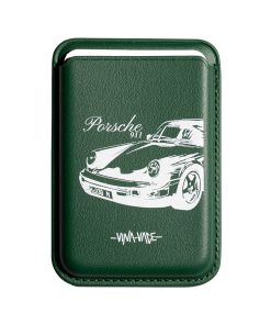 Leather magsafe wallet - Vina x Vace - Green – Porsche