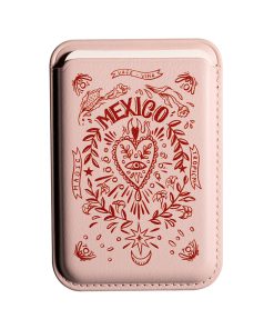 Leather magsafe wallet - Vina x Vace - Pink - Mexico