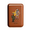 Leather magsafe wallet - Vina x Vace - Brown - Shooting cowboy