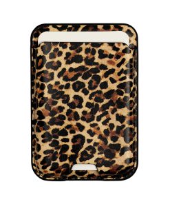 Leather magsafe wallet - Leopard