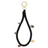 Handmade Phone Wrist Strap - Black Charm