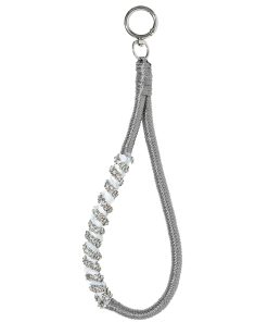 Handmade Phone Wrist Strap - Gray beads