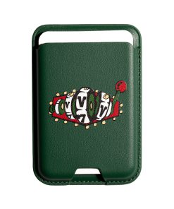 Leather magsafe wallet - Vina x Vace - Green – Luck