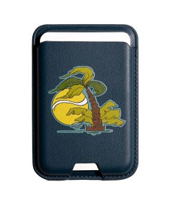 Leather magsafe wallet - Vina x Vace - Navy Blue – Padel island