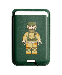 Leather magsafe wallet - Vina x Vace - Green – Army lego