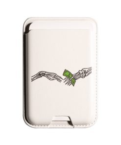 Leather magsafe wallet - Vina x Vace - White – Money