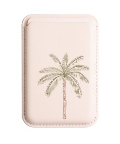 Leather magsafe wallet - White - Palm