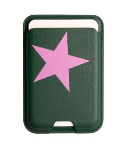 Leather magsafe wallet - Vina x Vace - Green – Pink Star