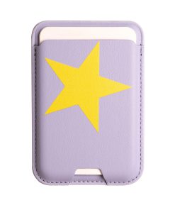 Leather magsafe wallet - Vina x Vace - Light Purple – Yellow Star