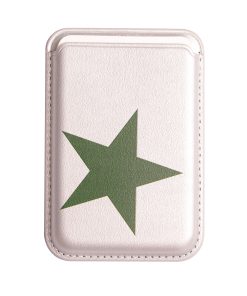 Leather magsafe wallet - Vina x Vace - Silver – Green Star