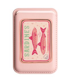 Leather magsafe wallet - Light Pink - Light Pink Sardine