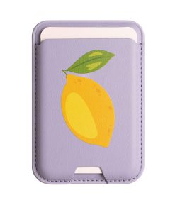 Leather magsafe wallet - Light Purple - Lemon
