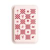 Leather magsafe wallet - White - Red Checkers