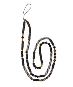 Long Black And White - Custom Name Phone Charm