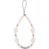 Silver And White Pearls - Custom Name Phone Charm