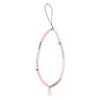 Cute Pink And White - Custom Name Phone Charm